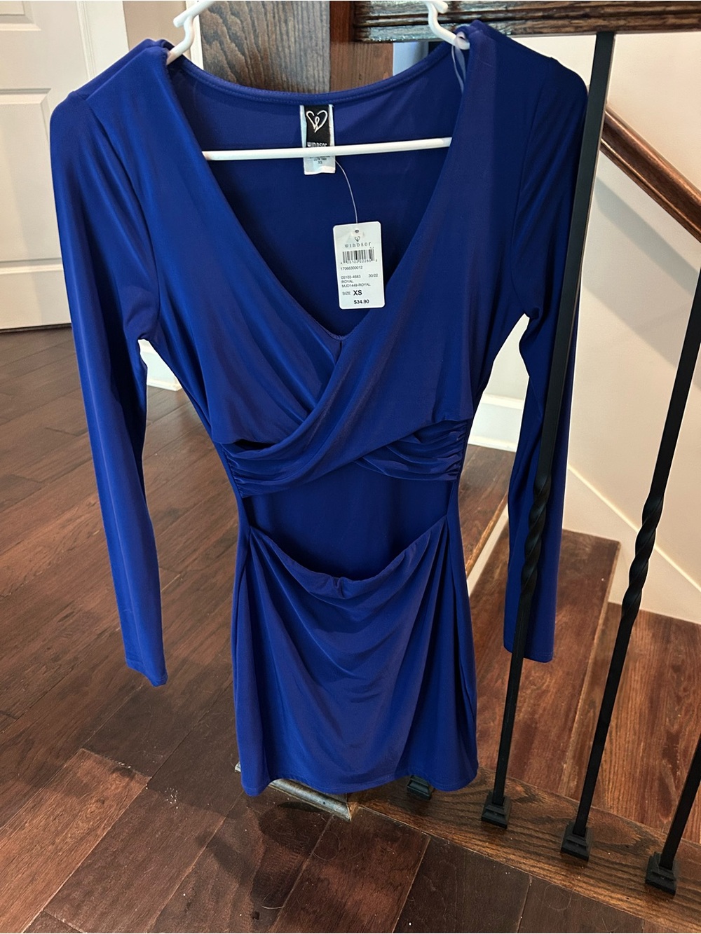 Royal Blue Long Sleeve Mini Dress